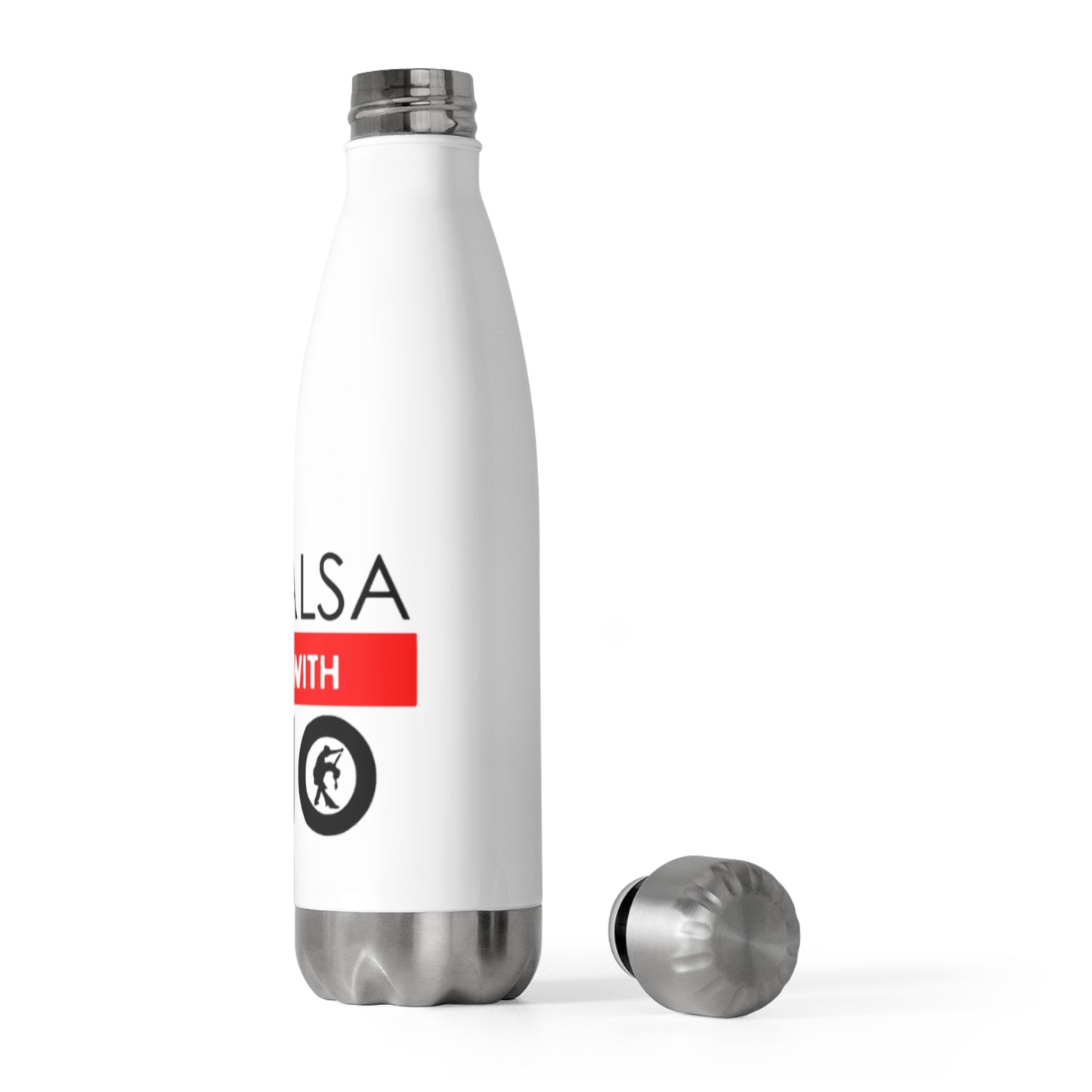 Insulated Bottle — Minimal White 20oz Vacuum Water Bottle