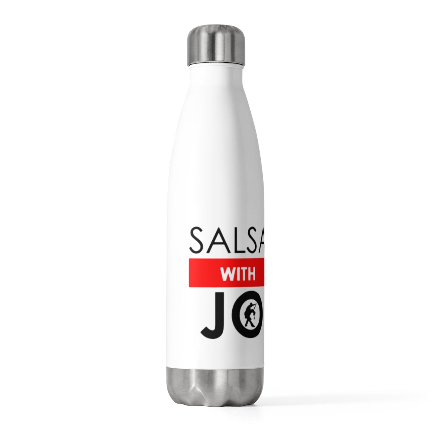 Insulated Bottle — Minimal White 20oz Vacuum Water Bottle