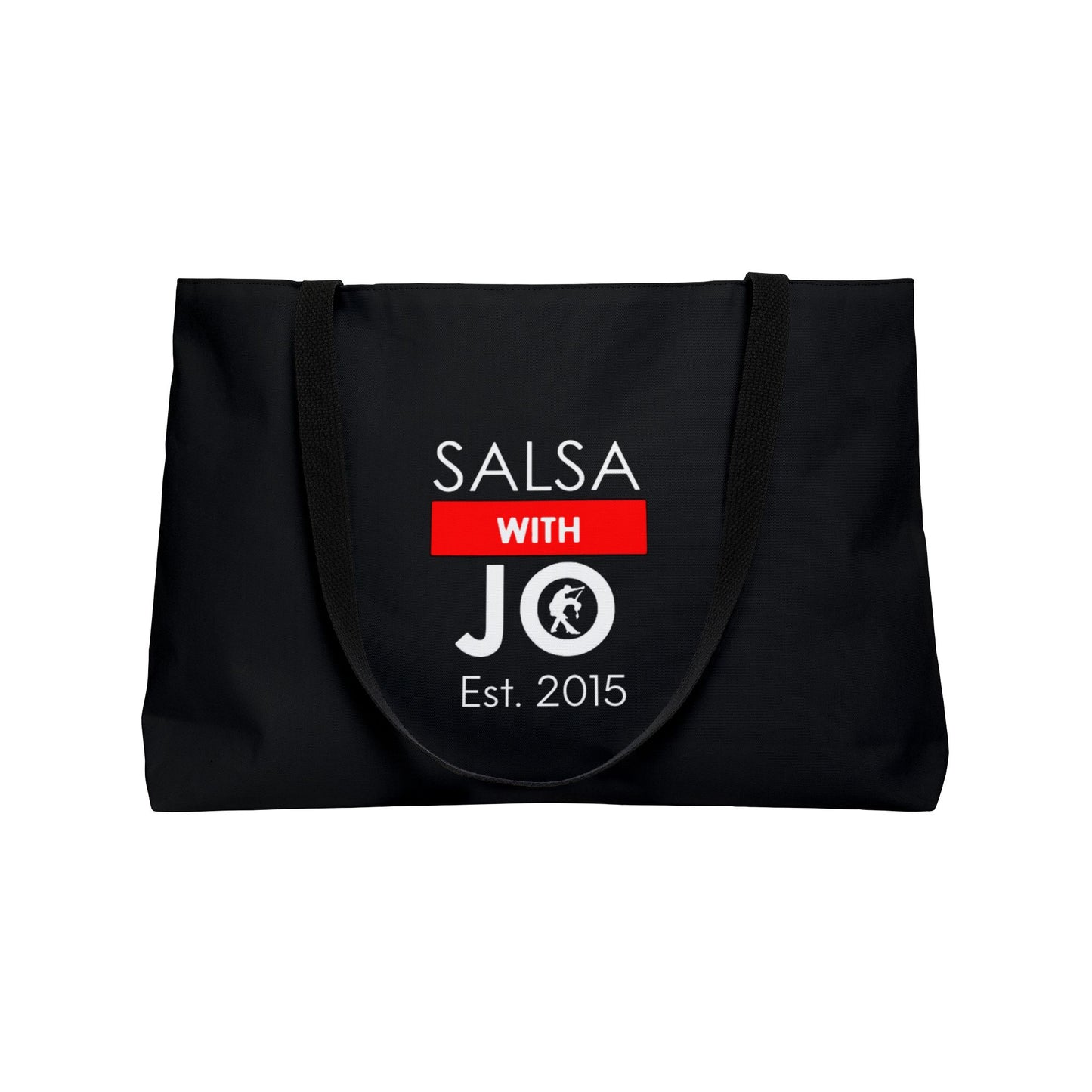 Salsa With Jo Weekender Tote Bag — Dance Logo & "#stresslessdancemore" Travel Tote (Est. 2015)