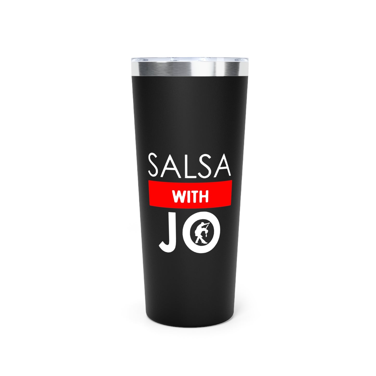 22oz Insulated Travel Tumbler — Matte Black Copper Vacuum Mug