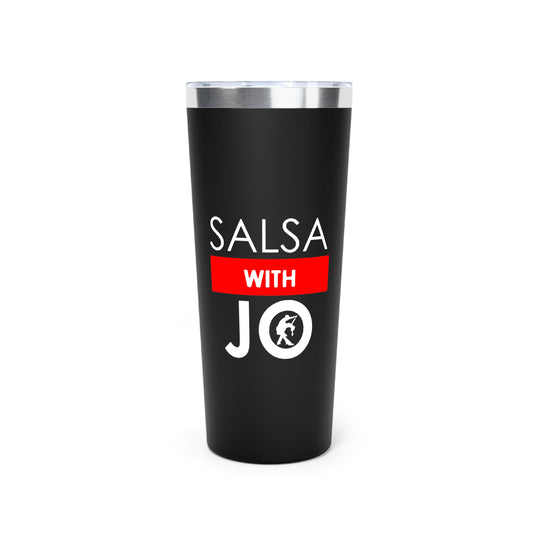22oz Insulated Travel Tumbler — Matte Black Copper Vacuum Mug