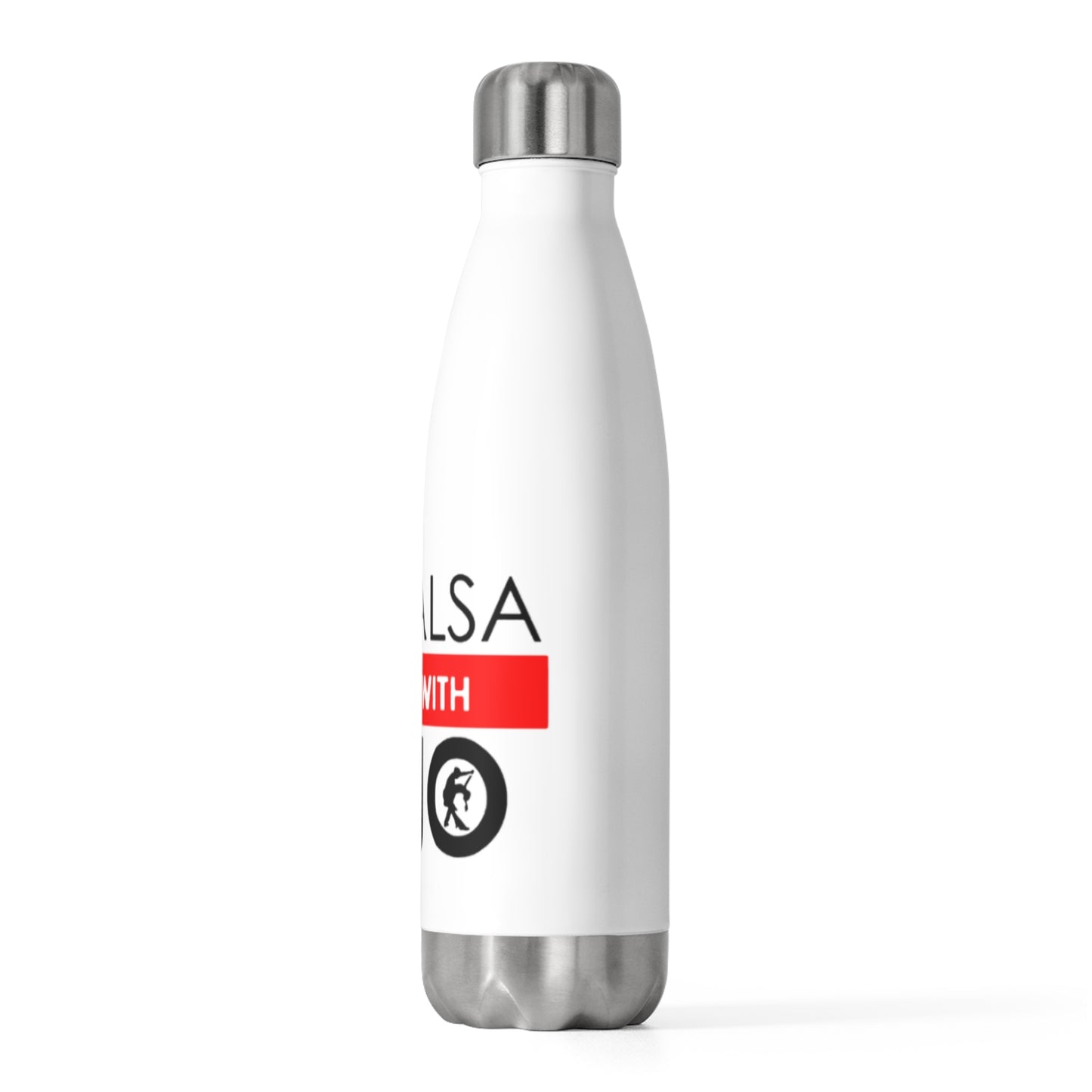 Insulated Bottle — Minimal White 20oz Vacuum Water Bottle